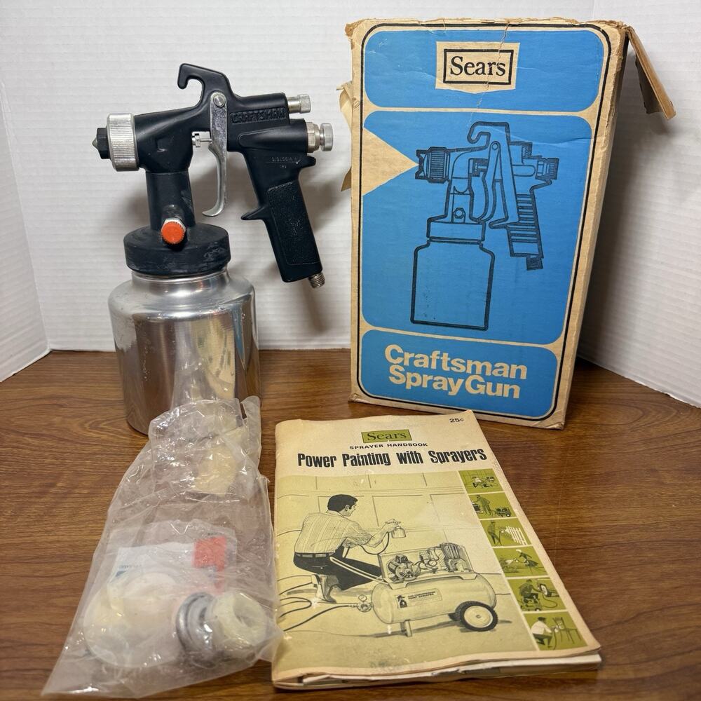 Vintage NOS Sears Craftsman Pneumatic Spray Gun Model 30-15614